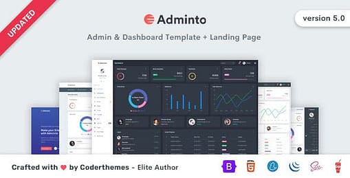 Adminto Theme GPL v5.0.0 – Admin Dashboard Template - GPL Themes